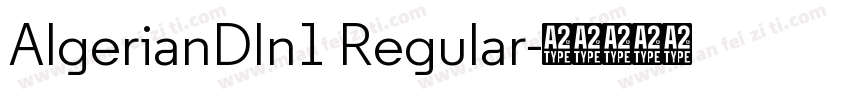 AlgerianDIn1 Regular字体转换